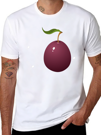 Plum Graphic Tee - Casual Style