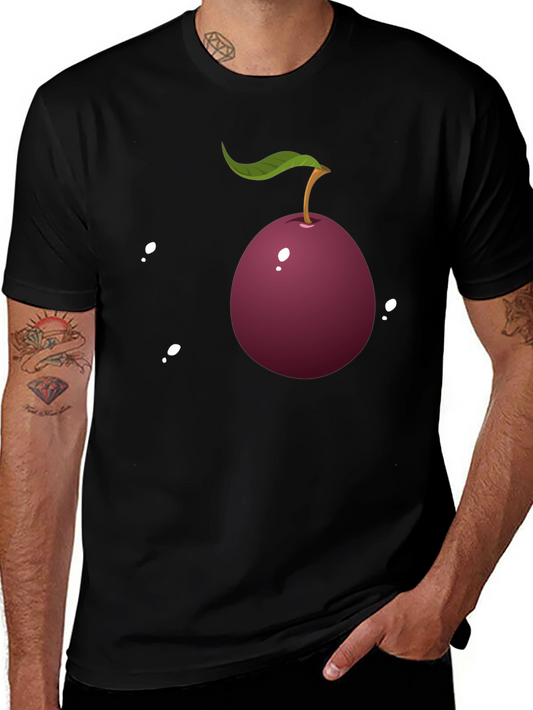 Plum Graphic Tee - Casual Style