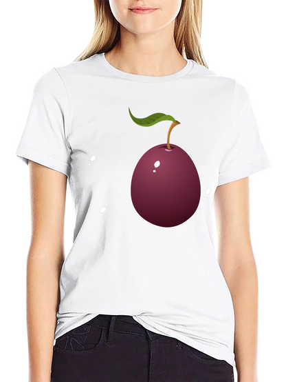 Plum Graphic Tee - Casual Style