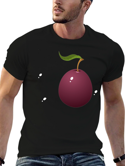 Plum Graphic Tee - Casual Style