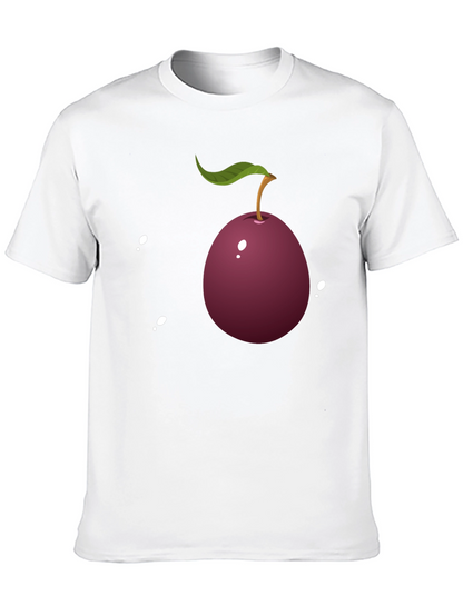Plum Graphic Tee - Casual Style