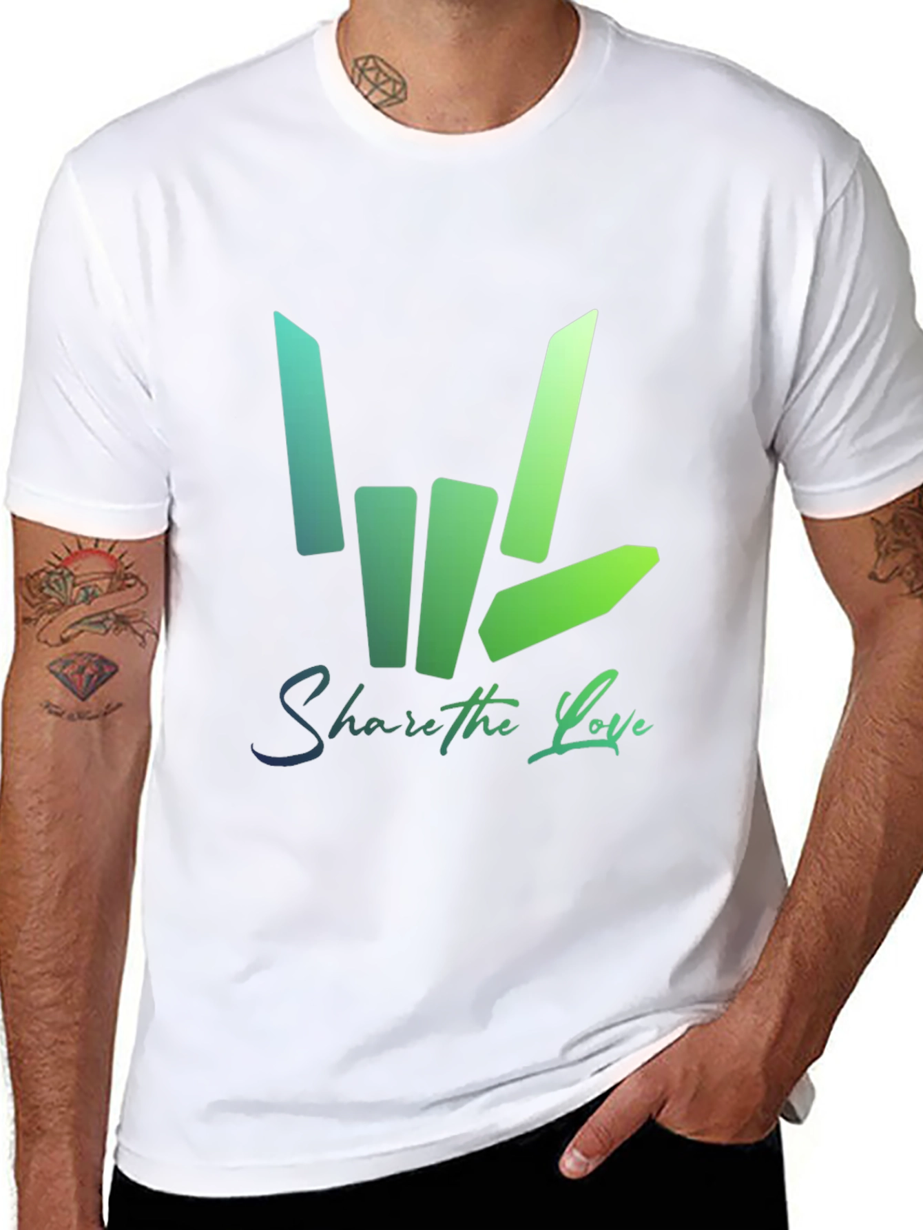 Share the Love Graphic Tee - Trendy Black T-Shirt