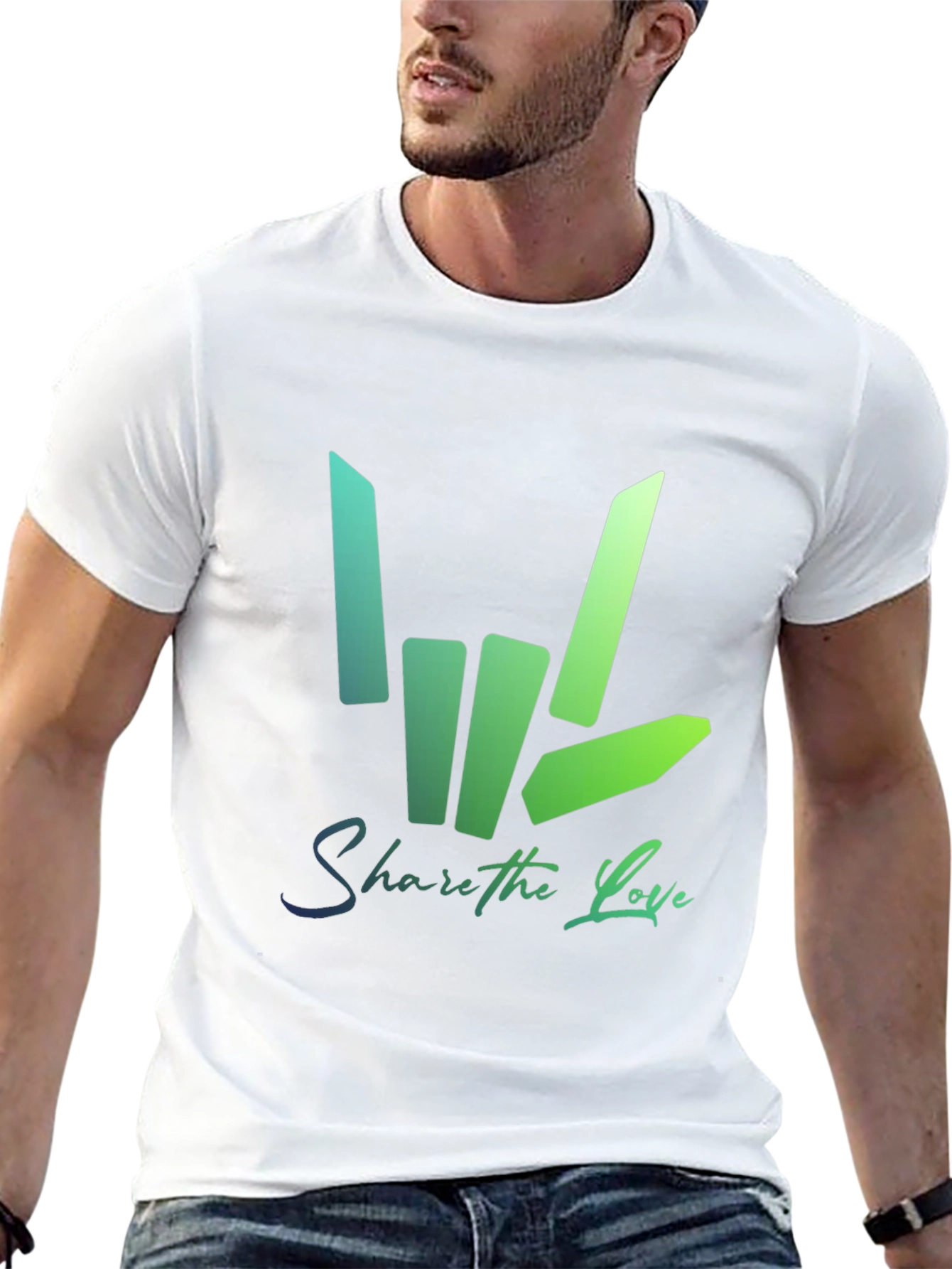 Share the Love Graphic Tee - Trendy Black T-Shirt