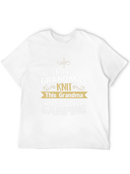 Grandma Camping T-Shirt - Knit Design