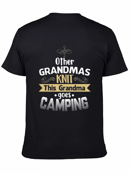 Grandma Camping T-Shirt - Knit Design