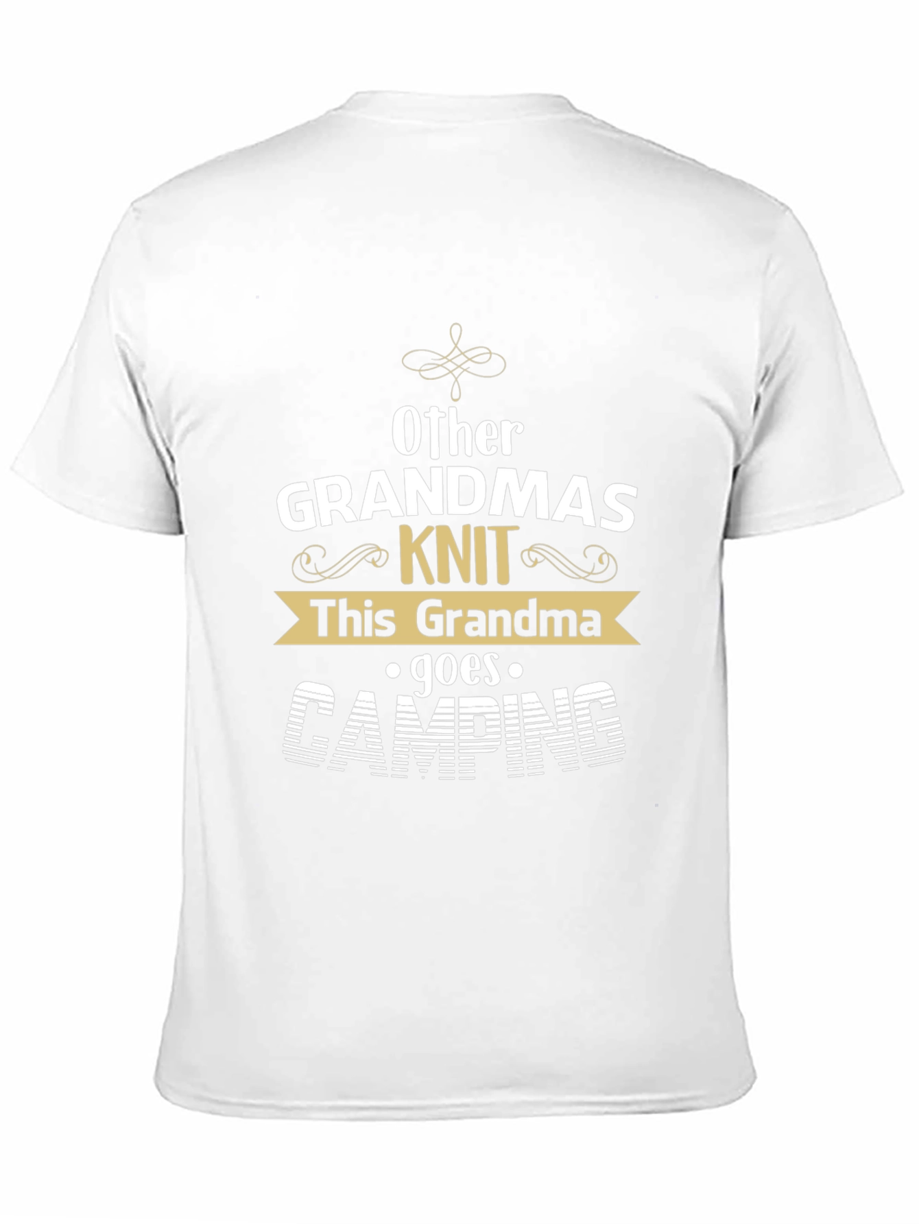Grandma Camping T-Shirt - Knit Design