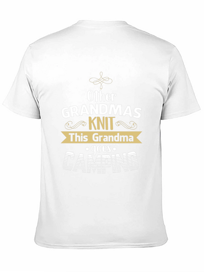 Grandma Camping T-Shirt - Knit Design