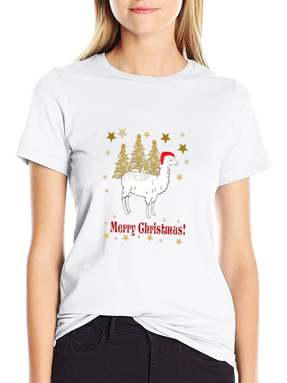 Festive Llama Christmas T-Shirt