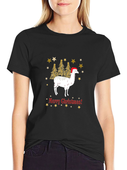 Festive Llama Christmas T-Shirt
