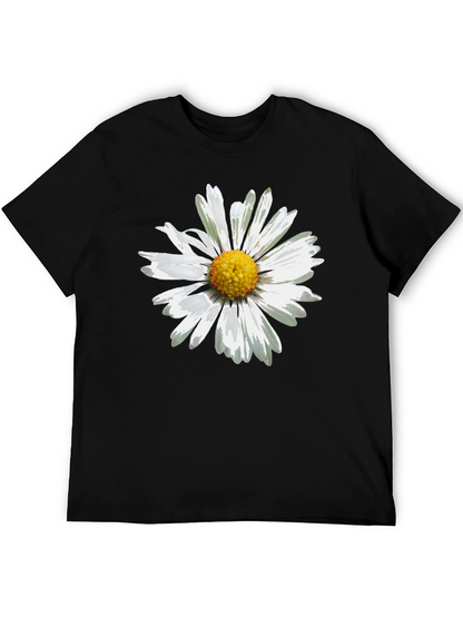 Daisy Graphic Print Black T-Shirt