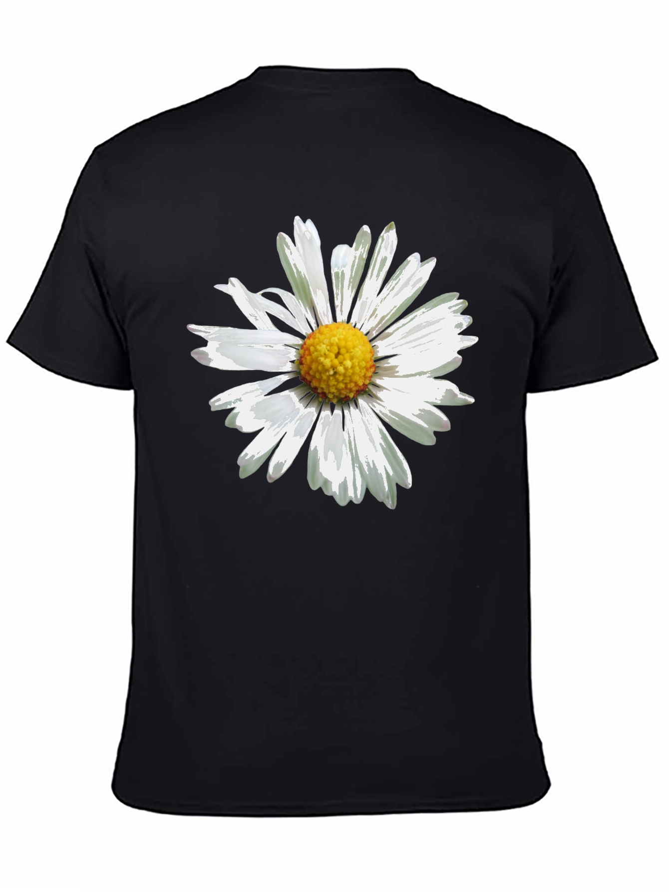 Daisy Graphic Print Black T-Shirt