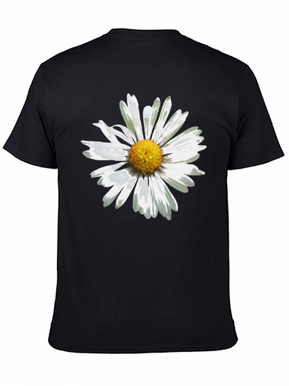 Daisy Graphic Print Black T-Shirt