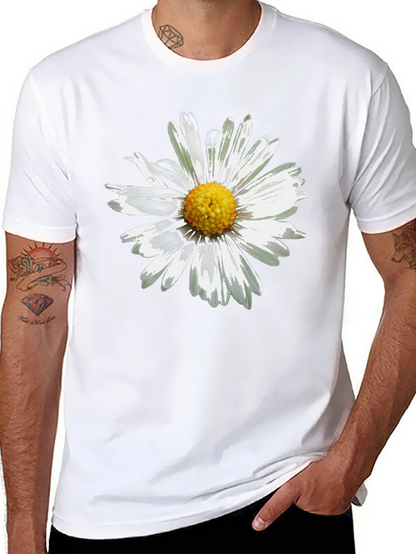 Daisy Graphic Print Black T-Shirt