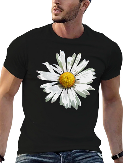 Daisy Graphic Print Black T-Shirt