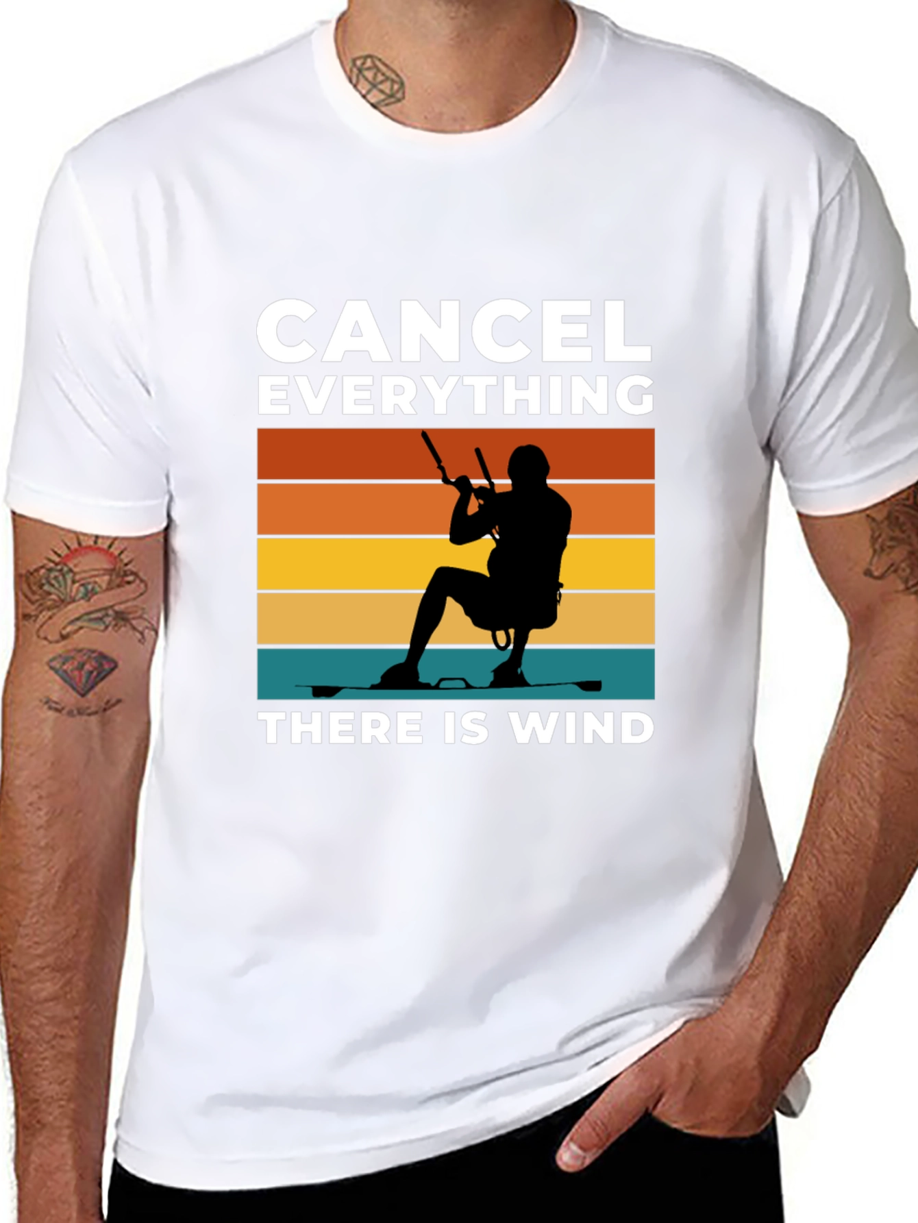 Kitesurfing T-Shirt - Cancel Everything There is Wind!