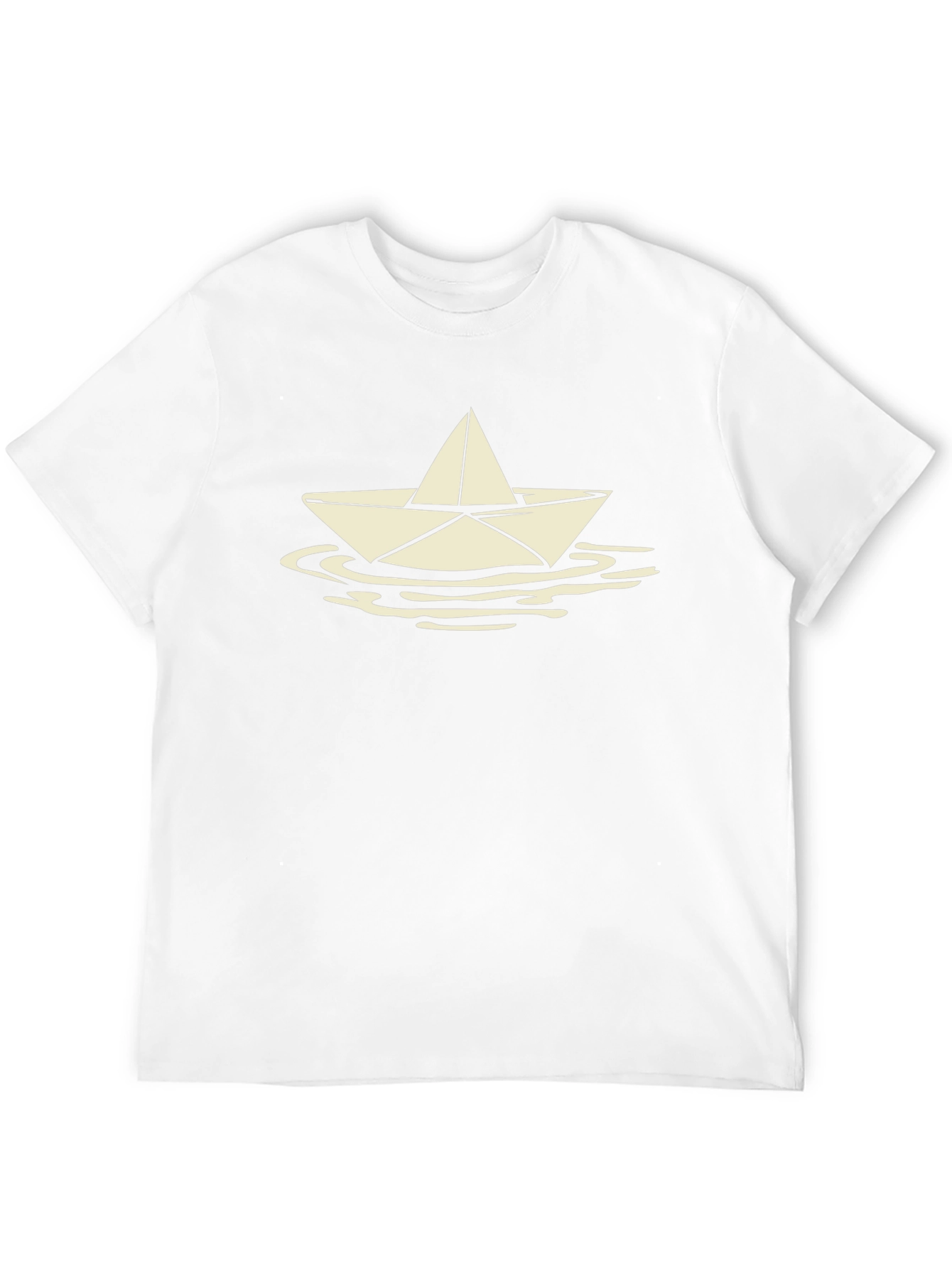 Paper Boat Tee - Mens Black Graphic T-Shirt
