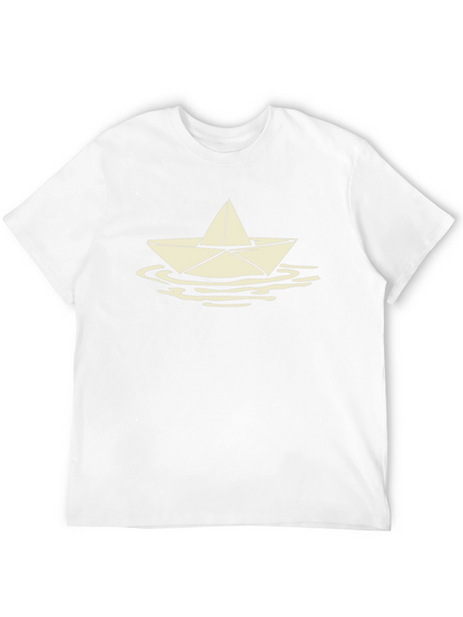Paper Boat Tee - Mens Black Graphic T-Shirt