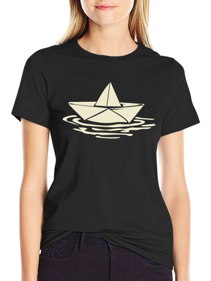 Paper Boat Tee - Mens Black Graphic T-Shirt