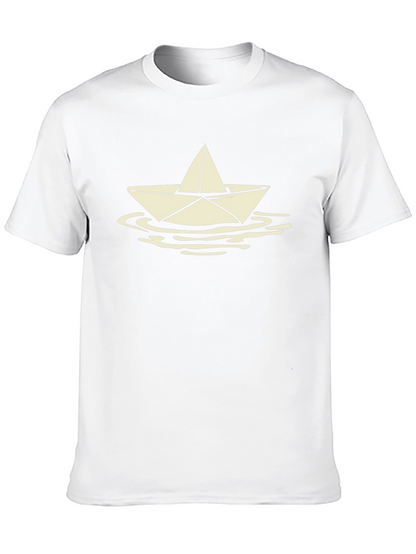 Paper Boat Tee - Mens Black Graphic T-Shirt