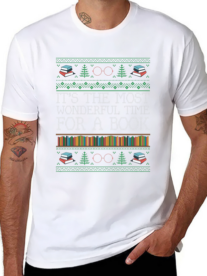 Book Lover Christmas T-Shirt