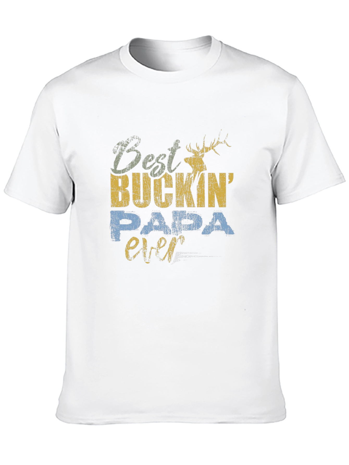 Best Buckin Papa Ever Black T-Shirt