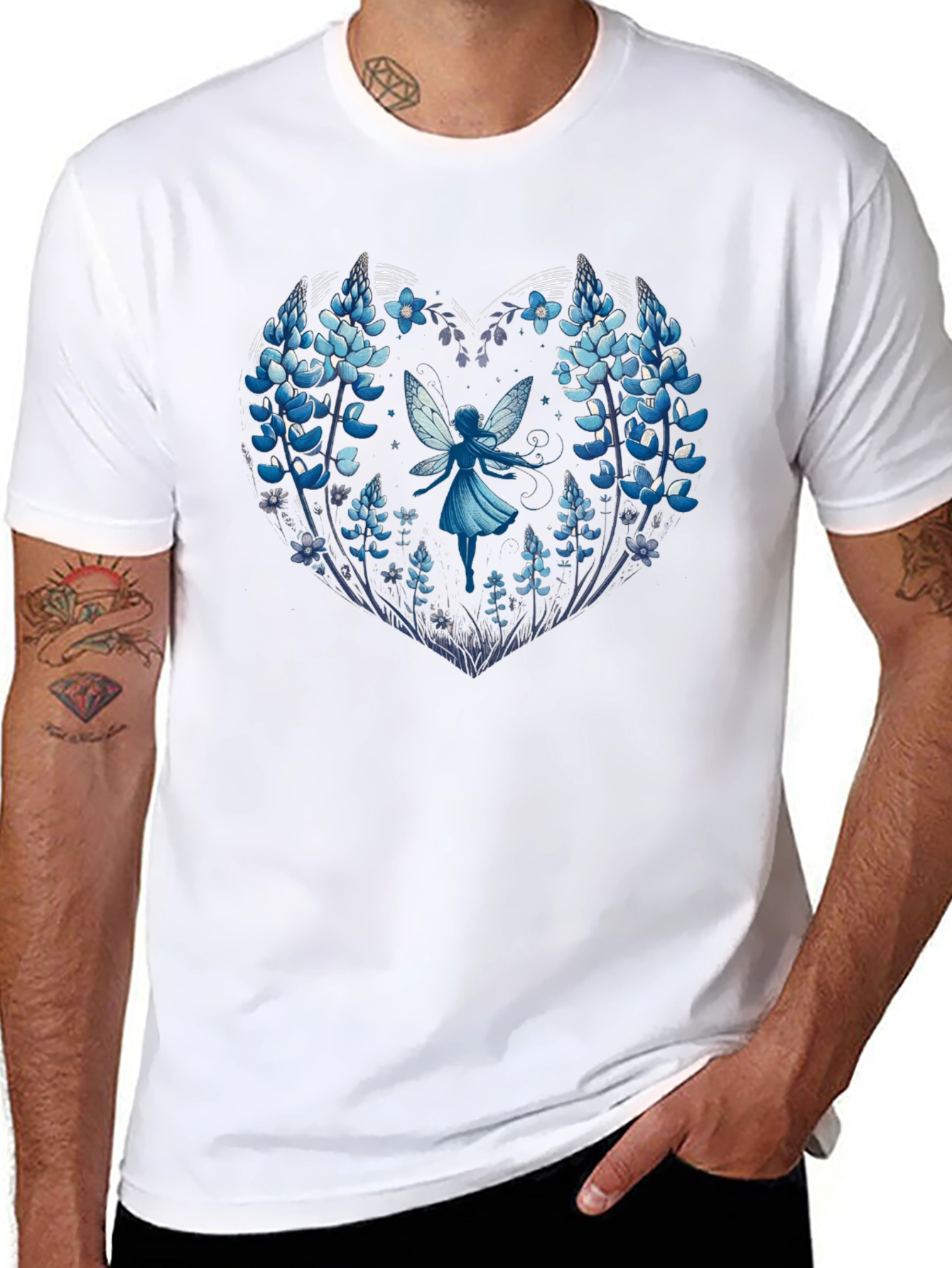 Floral Fairy Heart Graphic Tee