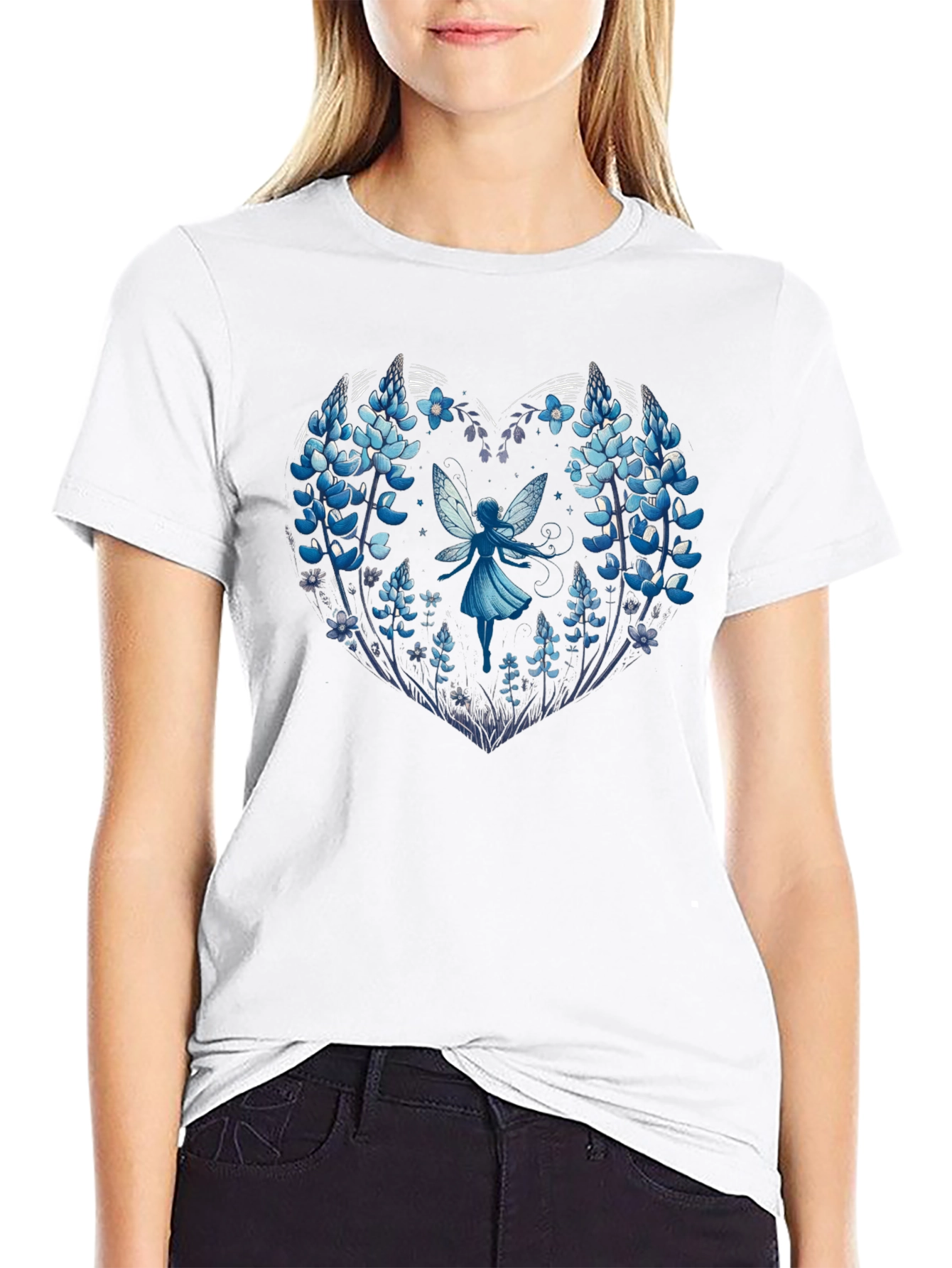 Floral Fairy Heart Graphic Tee