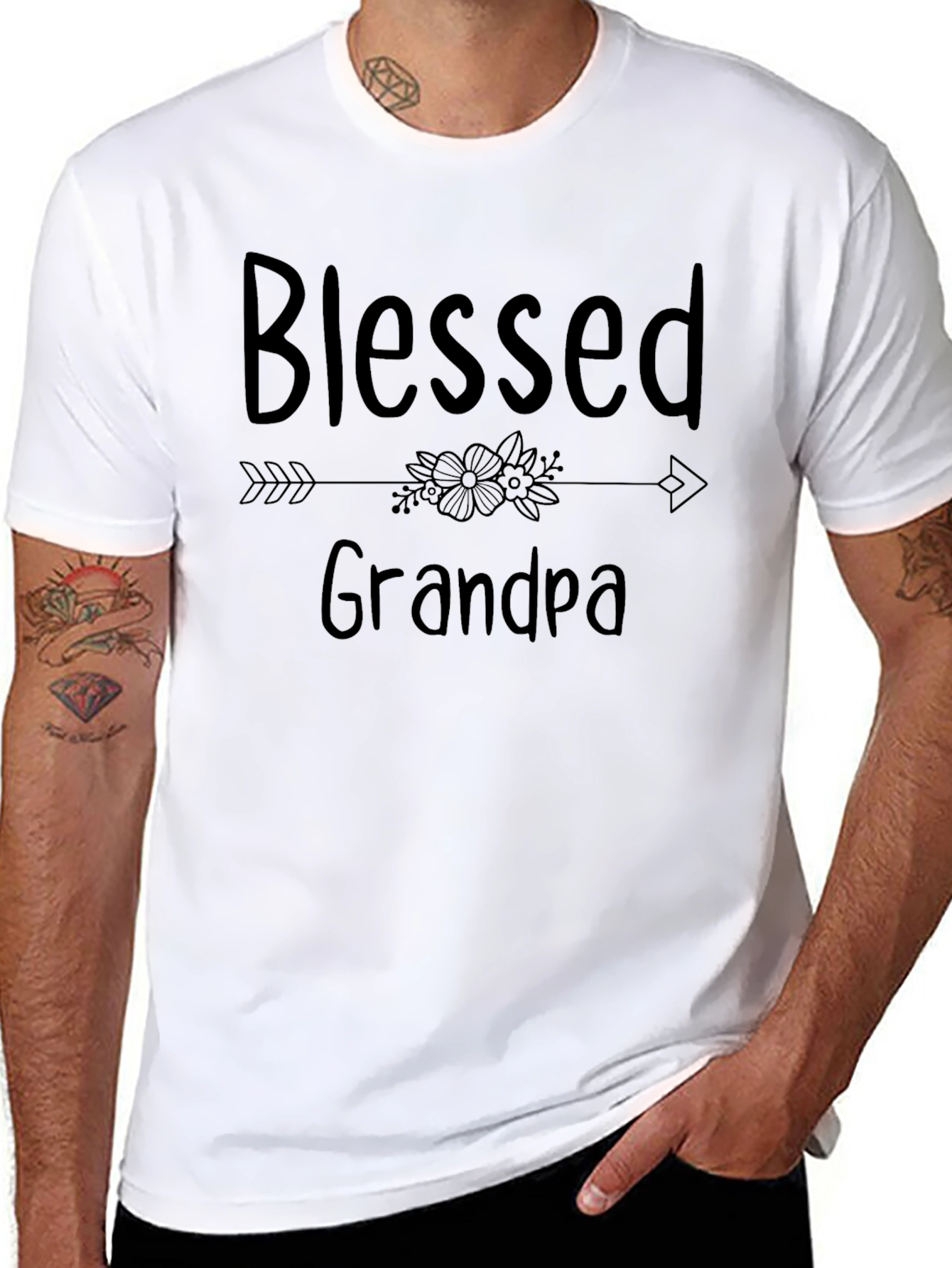 Blessed Grandpa T-Shirt - Black Tee