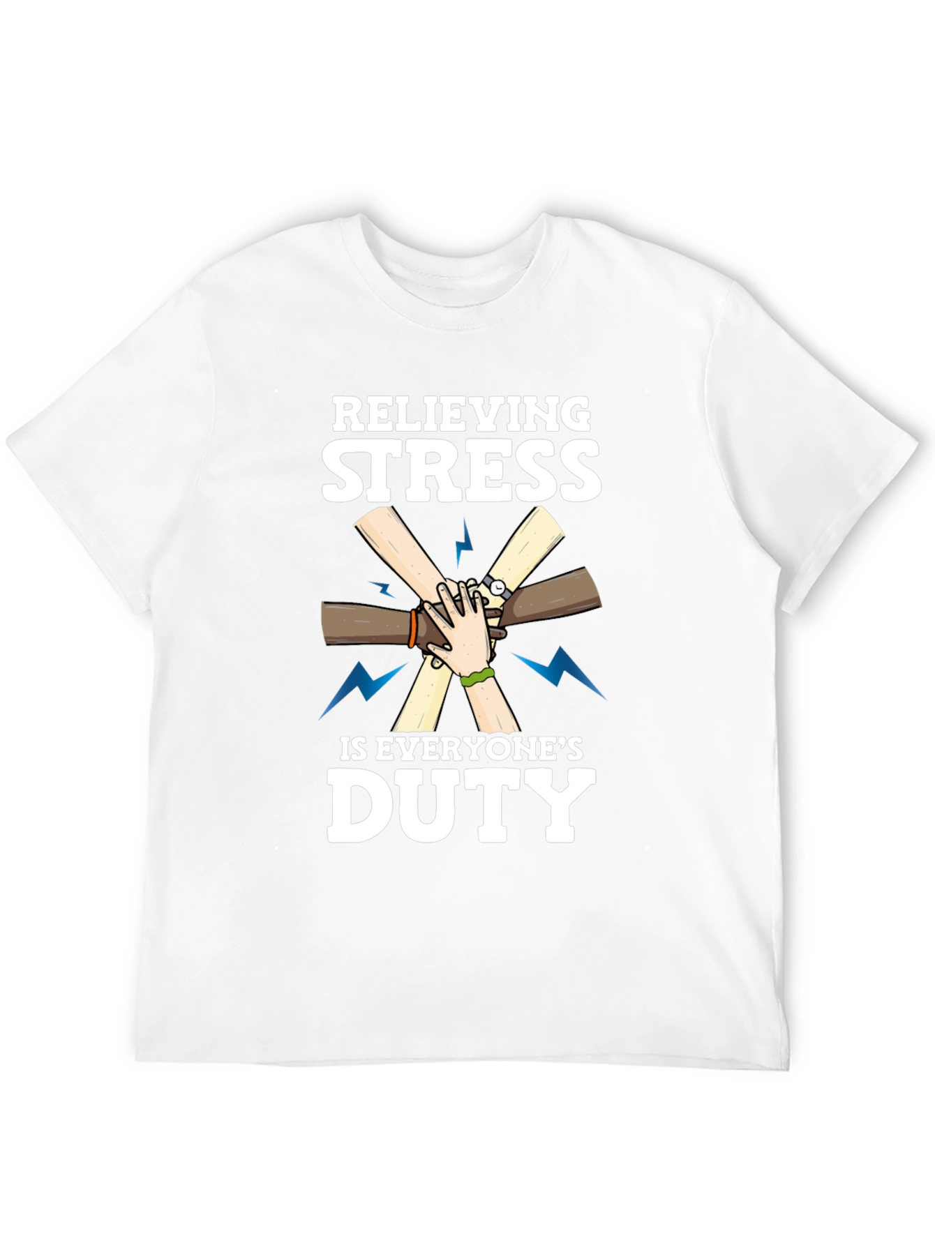 Relieving Stress Is Everyones Duty Black T-Shirt