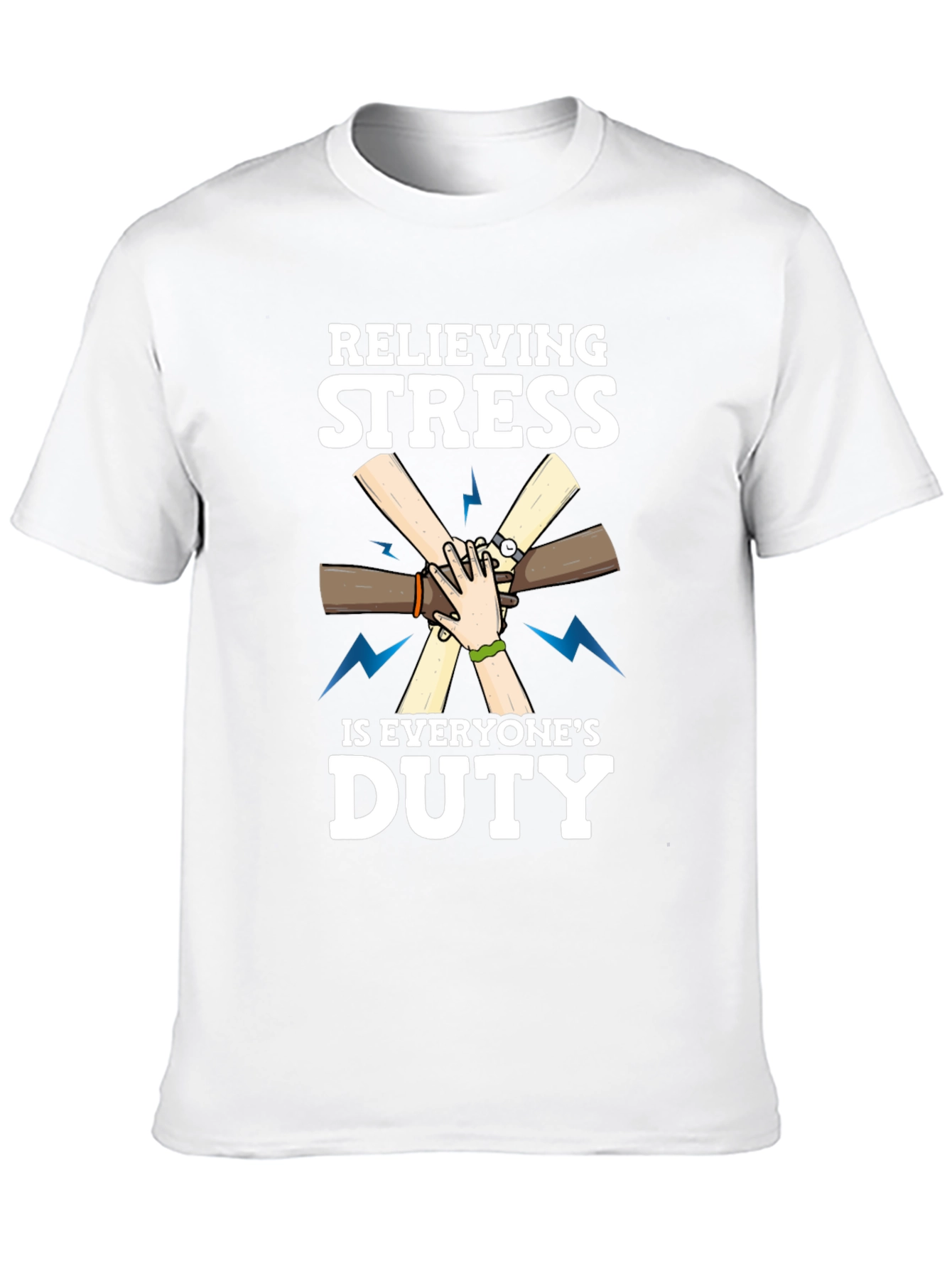 Relieving Stress Is Everyones Duty Black T-Shirt
