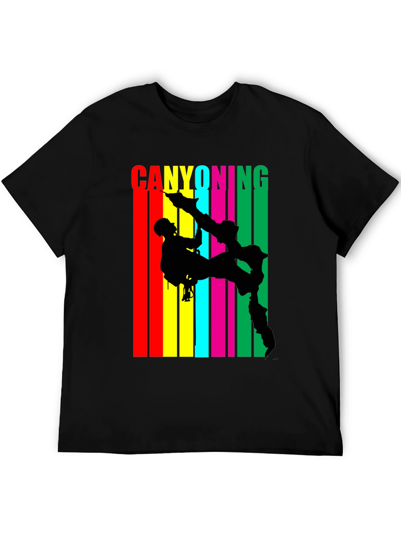 Canyoning Adventure Black T-Shirt
