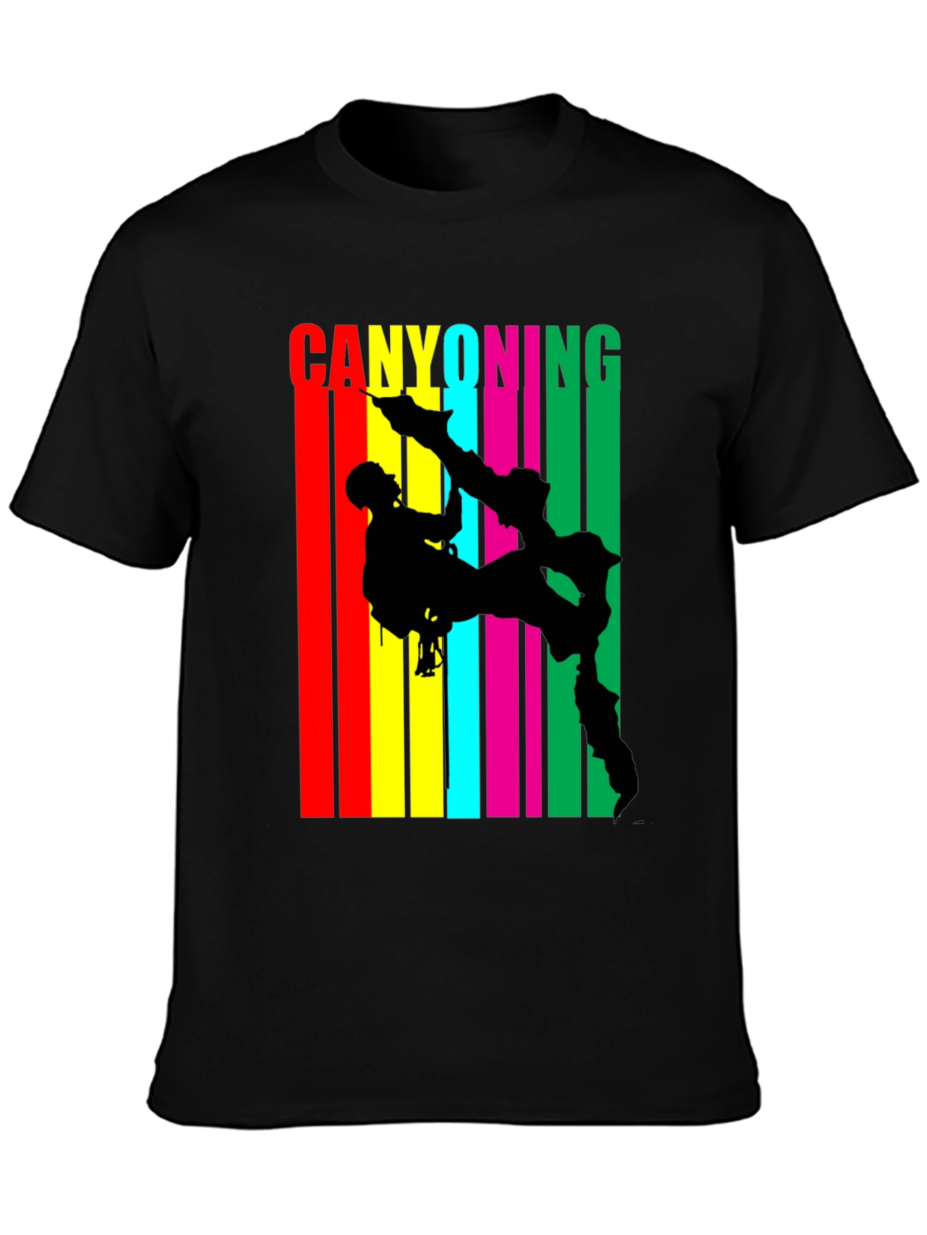 Canyoning Adventure Black T-Shirt