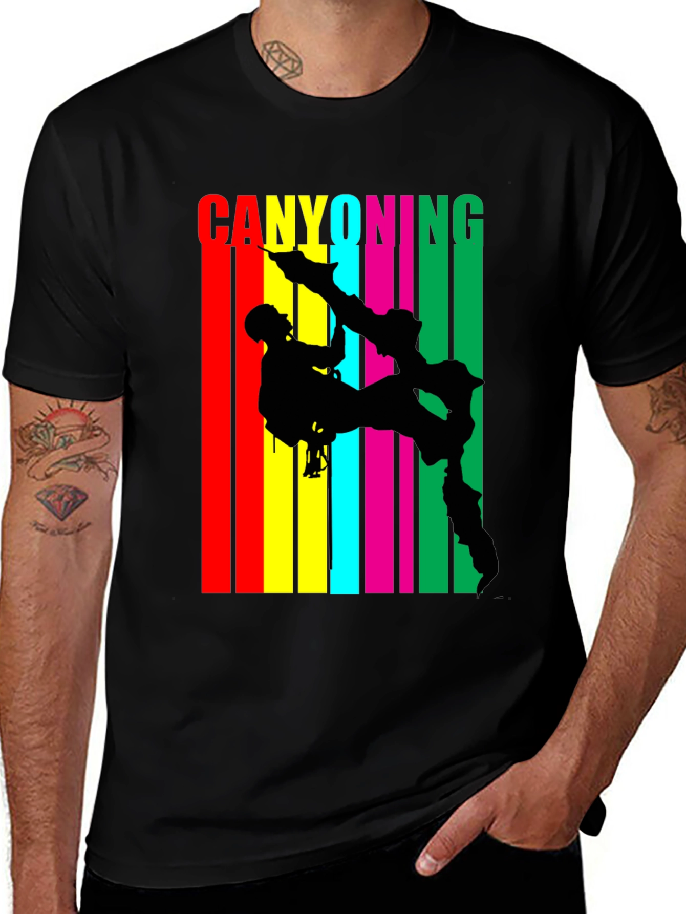Canyoning Adventure Black T-Shirt