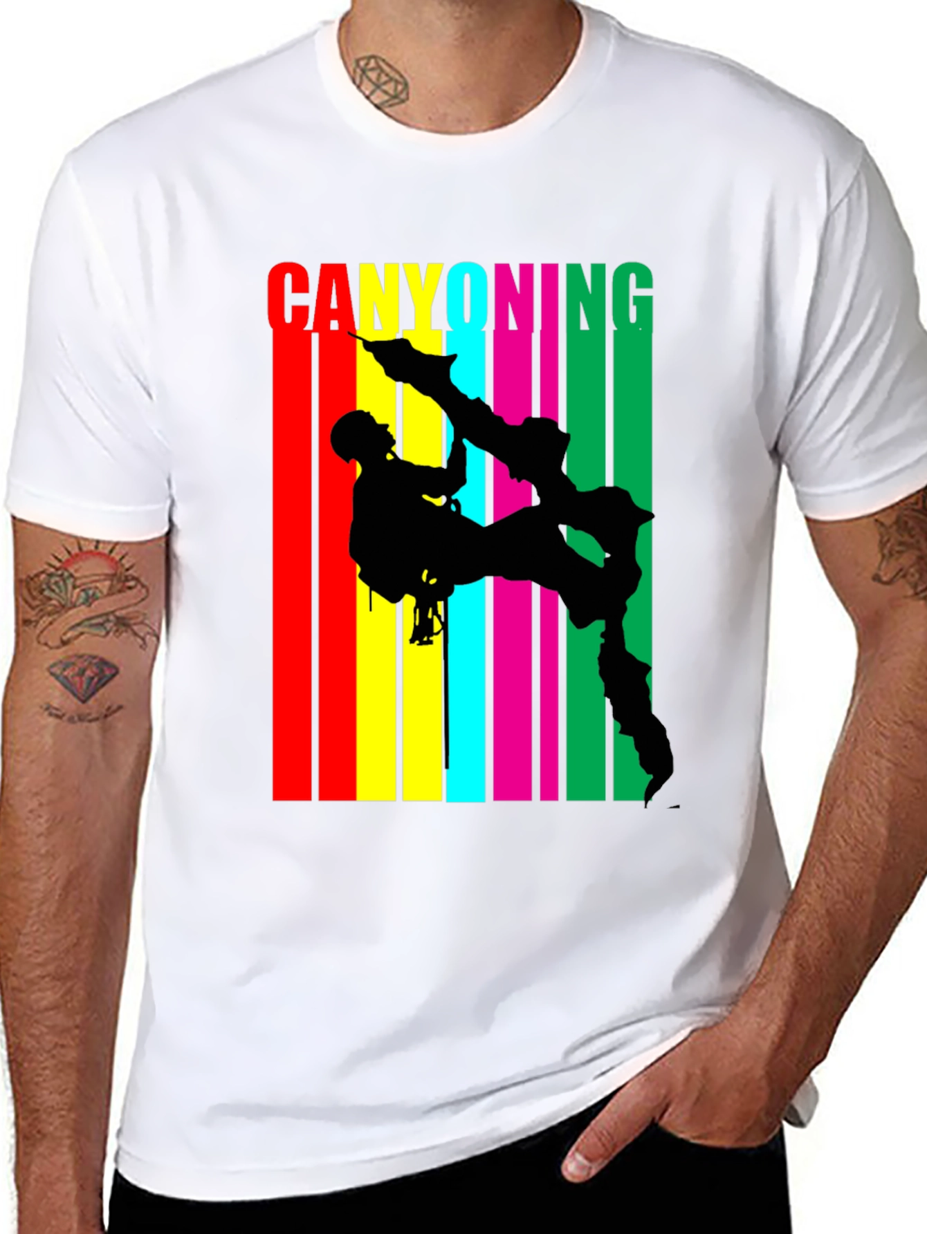 Canyoning Adventure Black T-Shirt