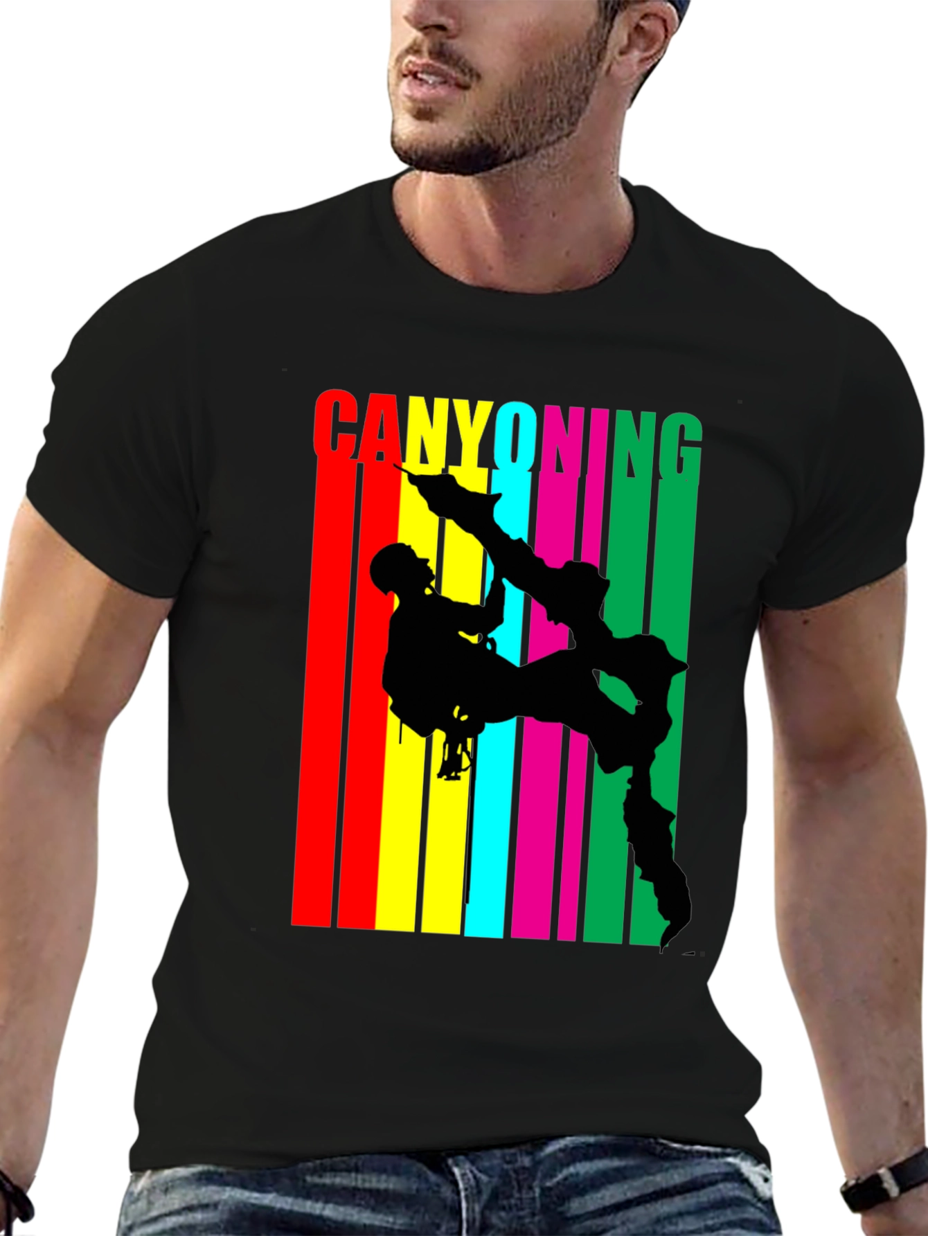 Canyoning Adventure Black T-Shirt