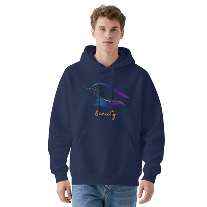Stylish Abstract Eye & Beauty Script Hoodie