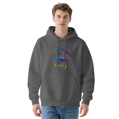 Stylish Abstract Eye & Beauty Script Hoodie