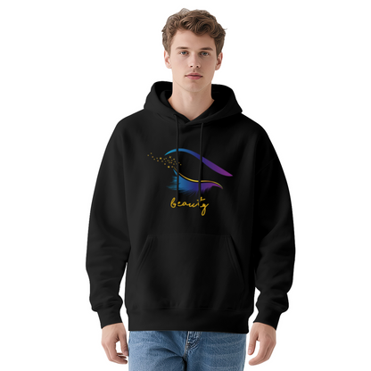 Stylish Abstract Eye & Beauty Script Hoodie
