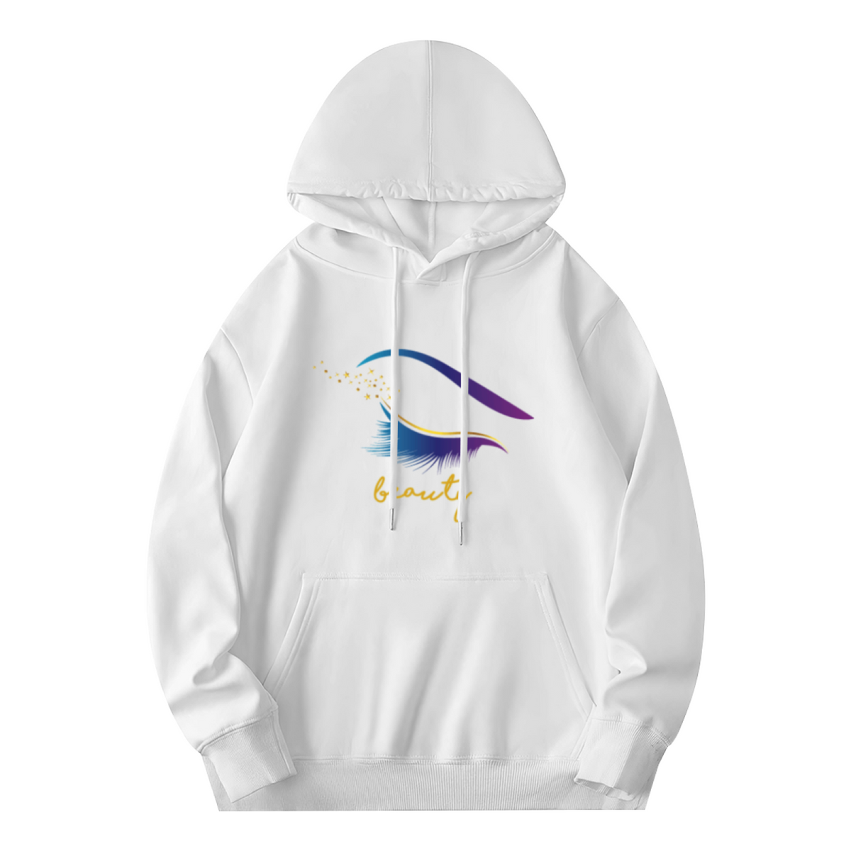 Stylish Abstract Eye & Beauty Script Hoodie