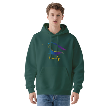 Stylish Abstract Eye & Beauty Script Hoodie