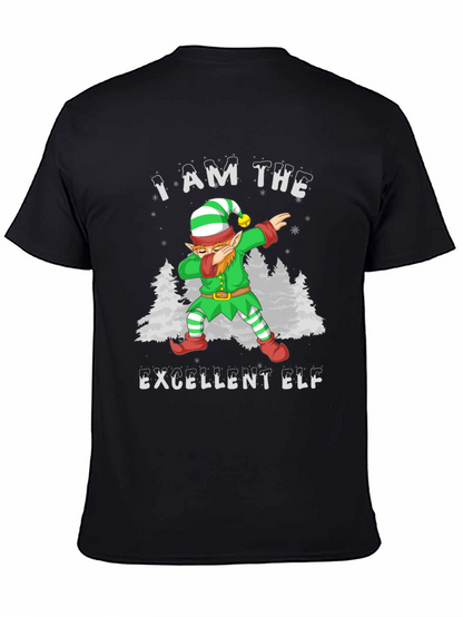 Excellent Elf Dabbing T-Shirt - Christmas Holiday Tee