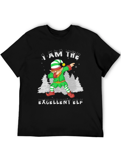 Excellent Elf Dabbing T-Shirt - Christmas Holiday Tee