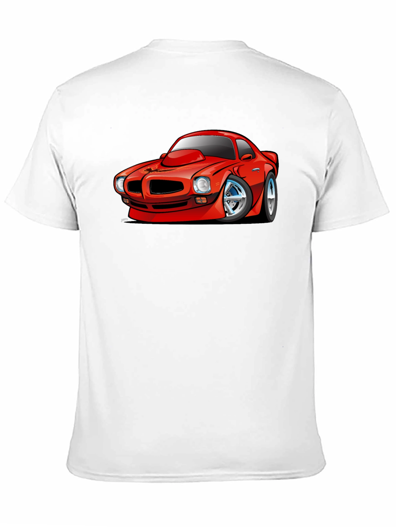 Cartoon Car Graphic T-Shirt - Black