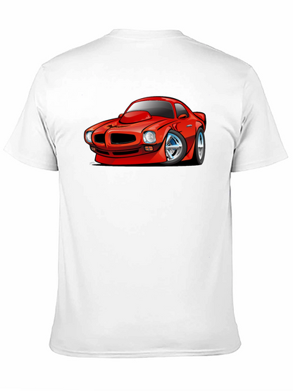 Cartoon Car Graphic T-Shirt - Black