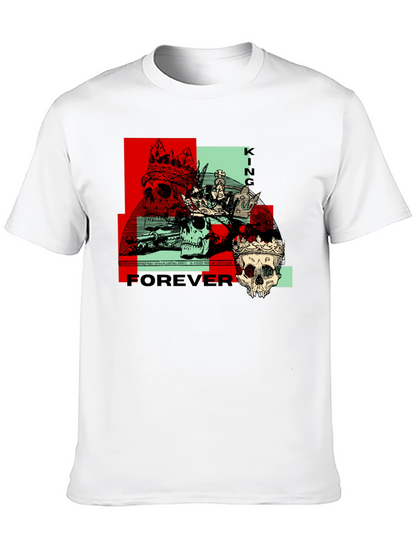 King Forever Graphic Tee - Skull Crown Design