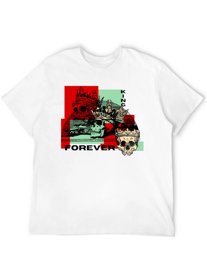King Forever Graphic Tee - Skull Crown Design