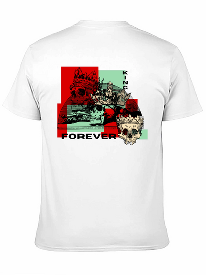 King Forever Graphic Tee - Skull Crown Design