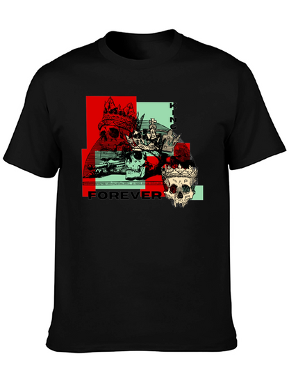 King Forever Graphic Tee - Skull Crown Design