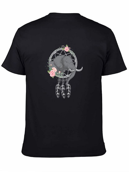 Elephant Dreamcatcher Graphic Tee - Black T-Shirt