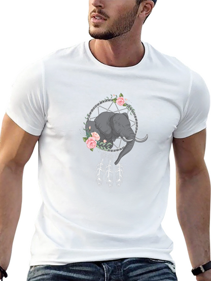 Elephant Dreamcatcher Graphic Tee - Black T-Shirt